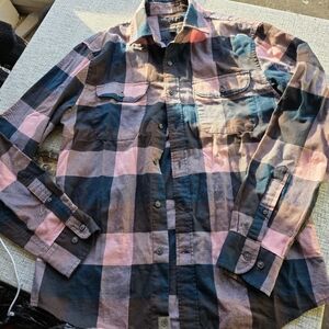 Banana Republic Plaid Shirt - Pink, Black, Blue